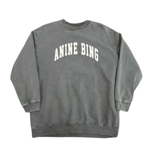 Anine Bing Tyler Sweatshirt in Navy, Size M - Picture 4 of 10